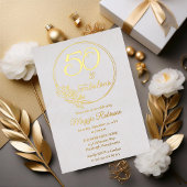 50 en Fabulous 50ste verjaardagsfeest gestempeld Folie Uitnodiging