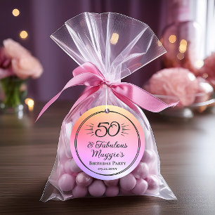 50 en Fabulous 50ste verjaardagsfeestje  Bedankjes Labels