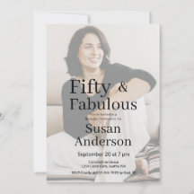 50 en Fabulous 50ste verjaardagsfeestje foto