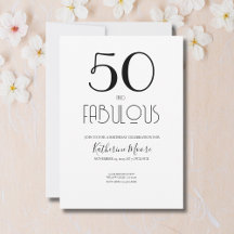 50 en Fabulous 50ste verjaardagsfeestje 
