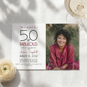 50 en Fabulous 50ste Verjaardagsfeestje Kaart