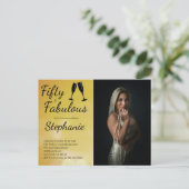 50 en Fabulous | 50ste verpartij Briefkaart (Staand voorkant)