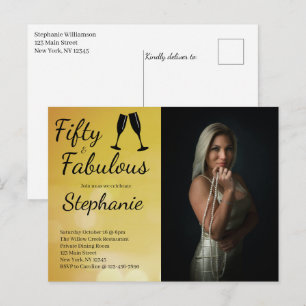 50 en Fabulous   50ste verpartij Briefkaart