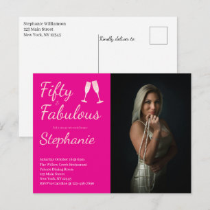 50 en Fabulous   50ste verpartij foto Briefkaart