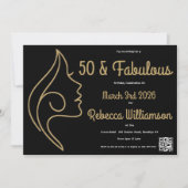 50 en Fabulous | 50ste verpartij Kaart (Voorkant)