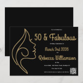 50 en Fabulous | 50ste verpartij Kaart (Voorkant / Achterkant)