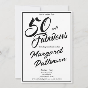 50 en Fabulous 50ste verpartij Kaart