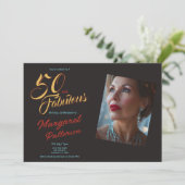 50 en Fabulous | 50ste verpartij Kaart (Staand voorkant)