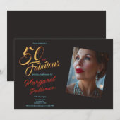 50 en Fabulous | 50ste verpartij Kaart (Voorkant / Achterkant)