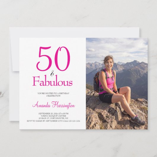 50 en Fabulous | 50ste verpartij Kaart (Voorkant)
