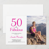 50 en Fabulous | 50ste verpartij Kaart (Voorkant / Achterkant)