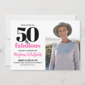 50 en Fabulous | 50ste verpartij Kaart (Voorkant)