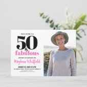 50 en Fabulous | 50ste verpartij Kaart (Staand voorkant)