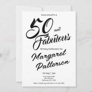 50 en Fabulous 50ste verpartij Kaart