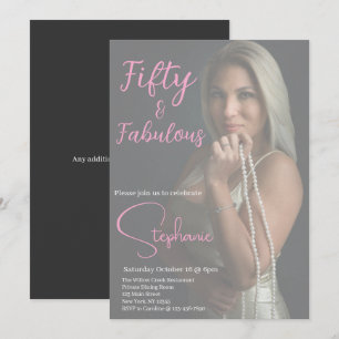 50 en Fabulous 50ste verpartij Roze Kaart