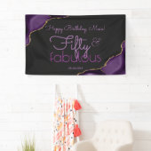 50 en Fabulous 50th Birthday Banner (Insitu)