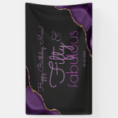 50 en Fabulous 50th Birthday Banner (Verticaal)