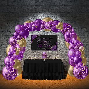 50 en Fabulous 50th Birthday Banner