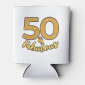 50 en Fabulous 50th Birthday Celebration Blikjeskoeler (Voorkant)