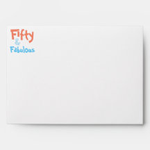 50- en Fabulous 50th Birthday Envelope
