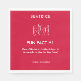 50 en Fabulous 50th Birthday Fun Fact Servet