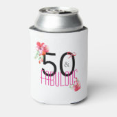 50 en Fabulous 50th Birthday Gift Koelbox Blikjeskoeler (Blikje Achterkant)