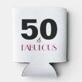 50 en Fabulous 50th Birthday Gift Koelbox Blikjeskoeler (Achterkant)