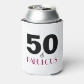 50 en Fabulous 50th Birthday Gift Koelbox Blikjeskoeler (Blikje Achterkant)