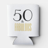50 en Fabulous 50th Birthday Gift Koelbox Blikjeskoeler (Achterkant)