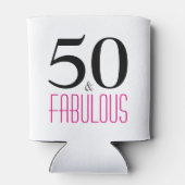 50 en Fabulous 50th Birthday Gift Koelbox Blikjeskoeler (Achterkant)