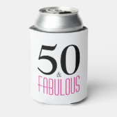 50 en Fabulous 50th Birthday Gift Koelbox Blikjeskoeler (Blikje Achterkant)