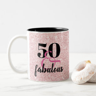 50 en Fabulous 50th Birthday Gift Mok