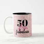 50 en Fabulous 50th Birthday Gift Mok (Links)