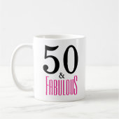 50 en Fabulous 50th Birthday Gift Mok (Links)