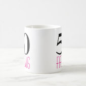 50 en Fabulous 50th Birthday Gift Mok (Center)