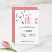 50 en Fabulous 50th Birthday Kaart