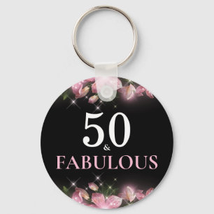50 en Fabulous 50th Birthday Keepomwille Sleutelha Sleutelhanger