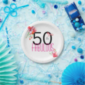 50 en Fabulous 50th Birthday Paper Bord (Feest)