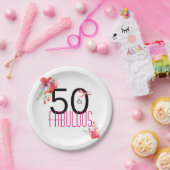 50 en Fabulous 50th Birthday Paper Bord (Feest)
