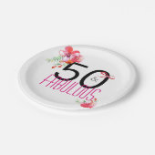 50 en Fabulous 50th Birthday Paper Bord (Gekanteld)