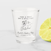 50 en Fabulous 50th Birthday Party Favor Shot Glas (Voorkant)