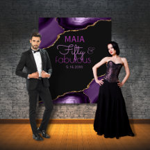 50- en Fabulous 50th Birthday Party-fotoachtergron