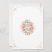 50 en Fabulous 50th Birthday Party Glitter Name Kaart (Achterkant)