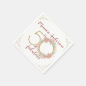 50 en Fabulous 50th Birthday Party Glitter Name Servet (Hoek)