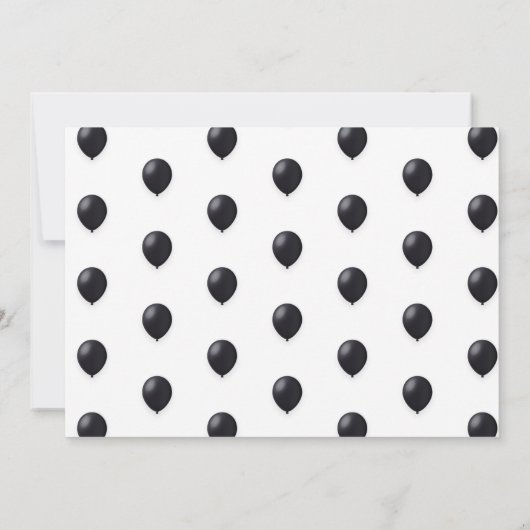 50 en Fabulous 50th Birthday Party Kaart (Achterkant)