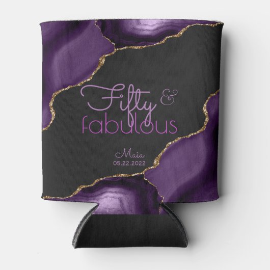 50 en Fabulous 50th Birthday Party Koelbox Blikjeskoeler (Voorkant)