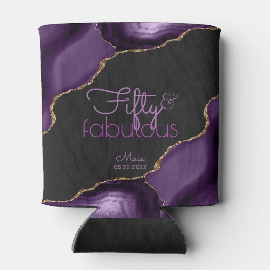 50 en Fabulous 50th Birthday Party Koelbox Blikjeskoeler (Achterkant)