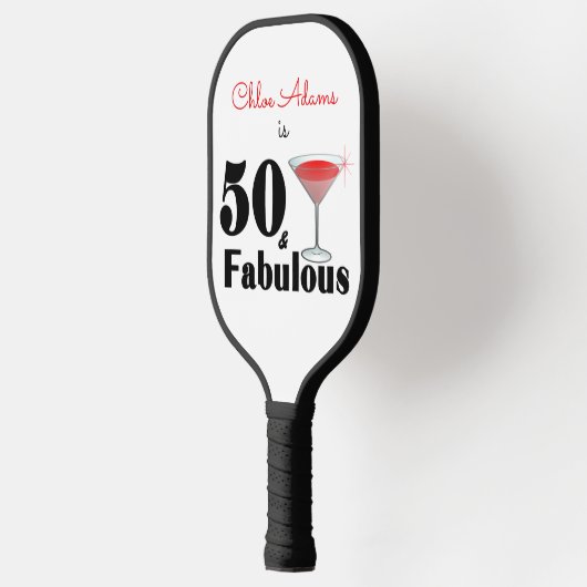 50 en Fabulous 50th Birthday Party Pickleball Paddle (Links)