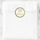 50 en Fabulous 50th Birthday Party Ronde Sticker (Tas)