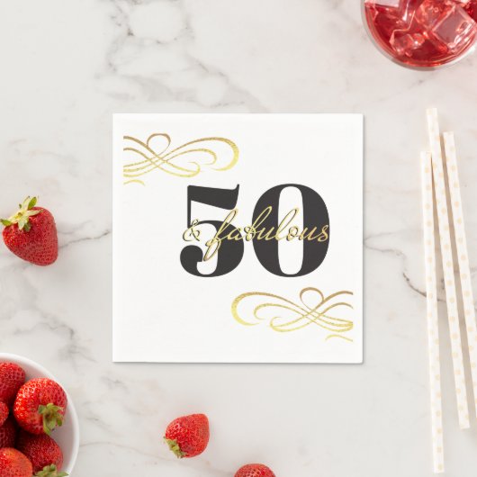 50 en Fabulous 50th Birthday Party Servet (Insitu)